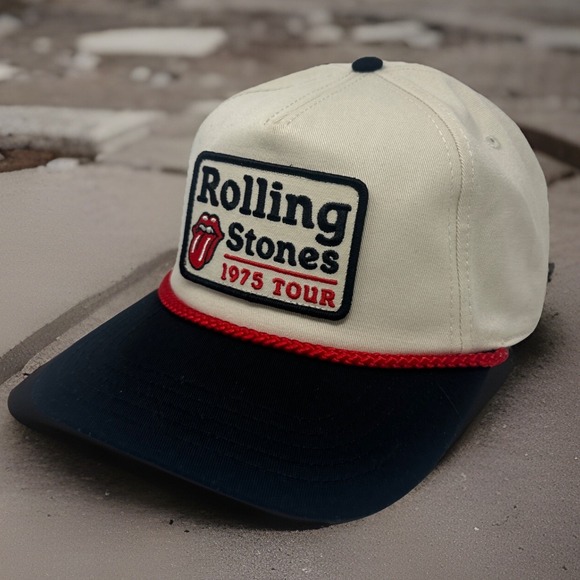 Rolling Stones Hat Snapback Rope A-Frame American Needle Roscoe "1975 Tour" - Picture 1 of 9